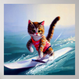 Affiche Cat Surf