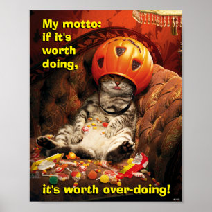 Affiche Cat Under Candy Bucket