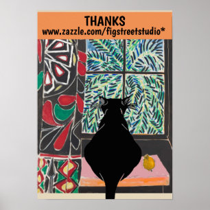 Affiche Cat Under Window, après l'affiche de Matisse