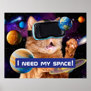 Affiche Cat VR dans l'espace