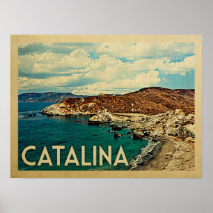 Affiche Catalina California Vintage voyage