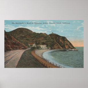 Affiche Catalina Island, CA - Hôtel St Catherine