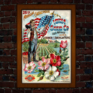 Affiche Catalogue de graines américain vintage publicité