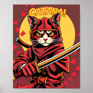 Affiche Catana le chat Ninja