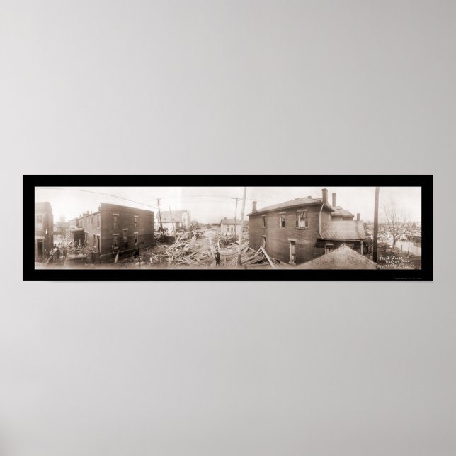 Affiche Catastrophe Dayton Photo 1913 (Devant)