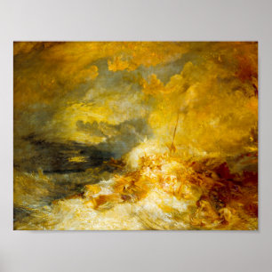 Affiche Catastrophe en mer par J. M. W. Turner