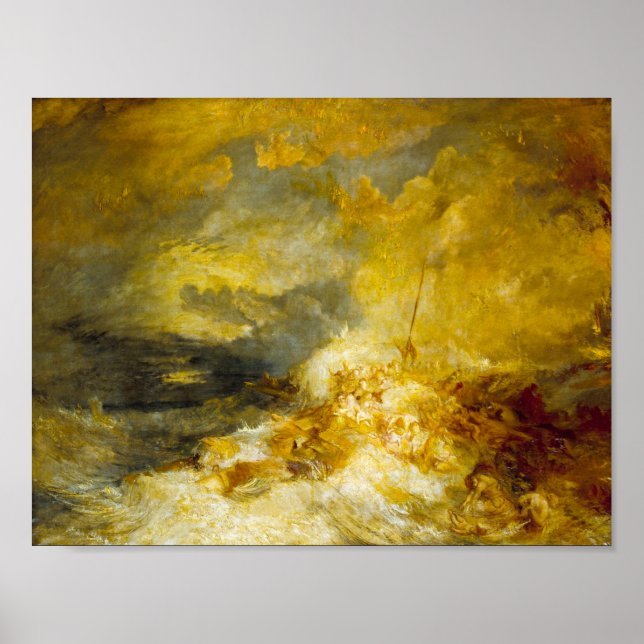 Affiche Catastrophe en mer par J. M. W. Turner (Devant)