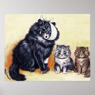 Affiche Catastrophe féline, Louis Wain