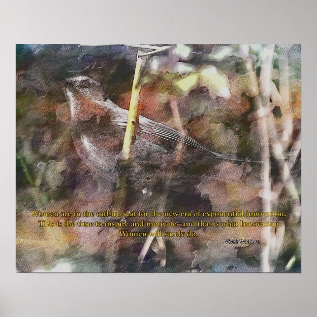 Affiche Catbird avec citation Vivek Wadwha (Devant)