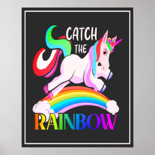 Affiche Catch the Rainbow - Unicorn Designs-15989