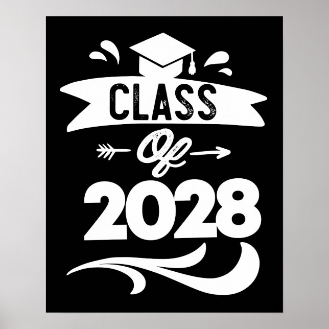 Affiche Catégorie de 2028 TShirt Senior 2028 Graduation (Devant)