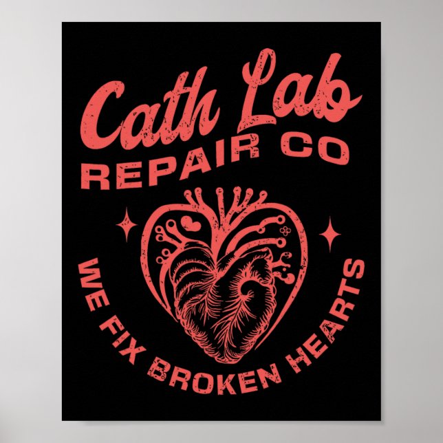 Affiche Cath Lab Repair Co Funny Valentine Day Cath Lab Nu (Devant)