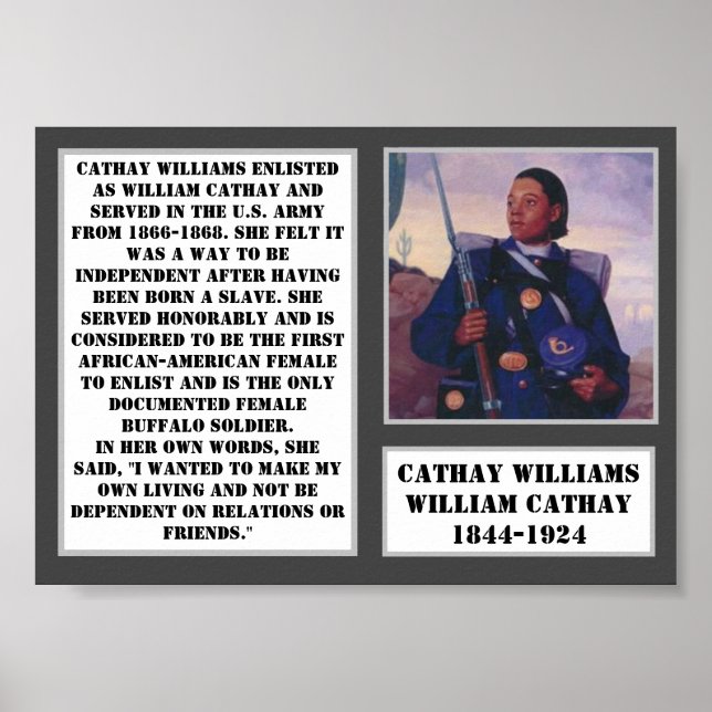 Affiche Cathay Williams Buffalo Soldier Première Armée de  (Devant)