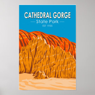 Affiche Cathedral Gorge State Park Nevada Vintage