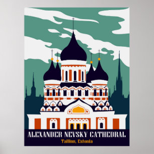 Affiche Cathédrale Alexandre-Nevski, Tallinn, Estonie