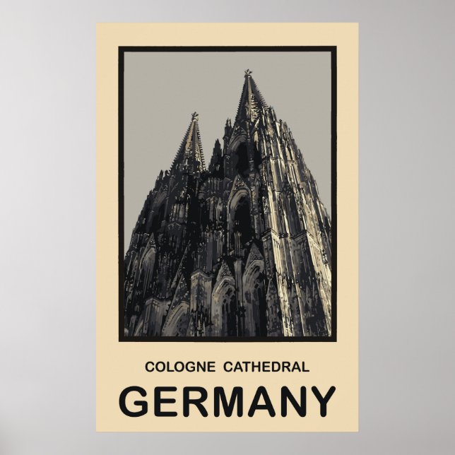 Affiche Cathédrale allemande de Cologne (Devant)