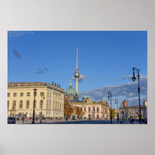 Affiche Cathédrale de Berlin, Tour Télévision, Allemagne