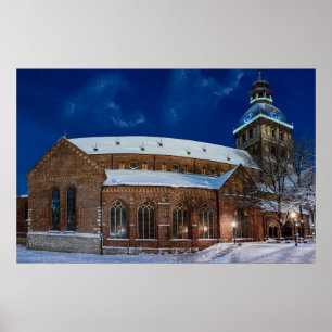 Affiche Cathédrale de Dôme sur Dome carré à Riga, Lettonie