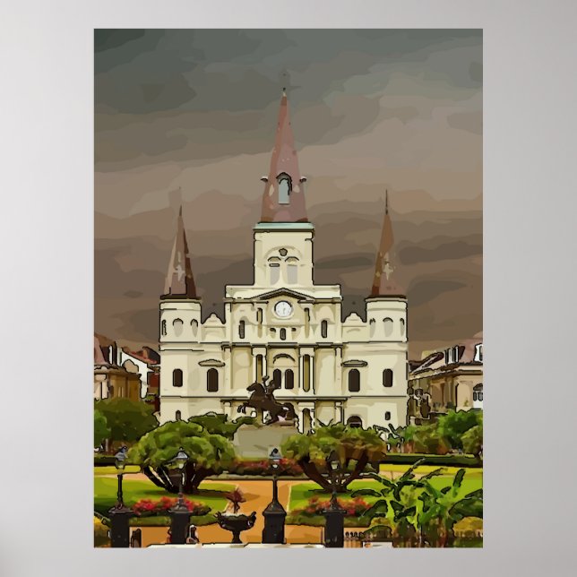 Affiche Cathédrale de la Nouvelle-Orléans (Devant)