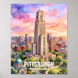 Affiche Cathédrale de l'apprentissage de Pittsburgh sur me