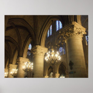 Affiche Cathédrale de Notre Dame, Paris, France