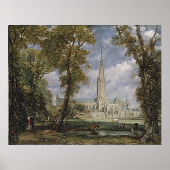 Affiche Cathédrale de Salisbury du Jardin (Const.) (Devant)