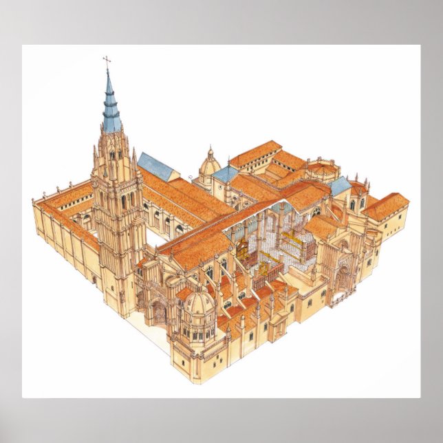 Affiche Cathédrale de Tolède. Espagne (Devant)