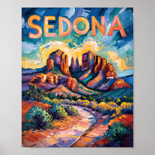Affiche Cathédrale du désert de Sedona Rock Travel Van Gog