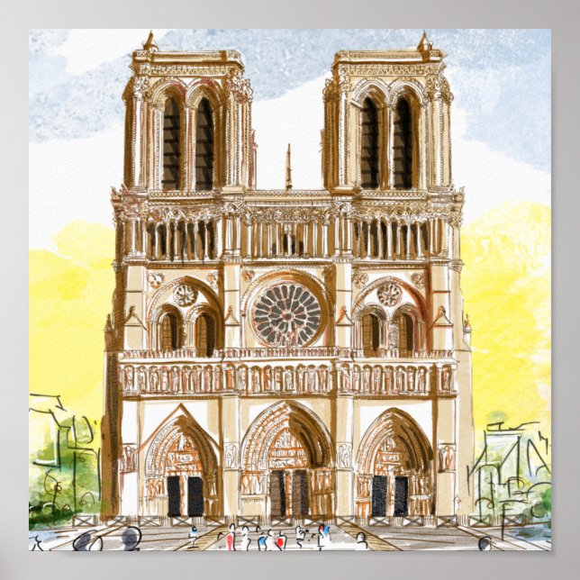 Affiche Cathédrale Notre-Dame de Paris (Devant)