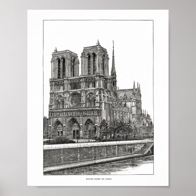 Affiche Cathédrale Notre-Dame de Paris (Devant)
