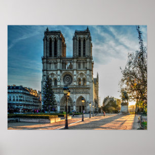 Affiche Cathédrale Notre-Dame de Paris Noël