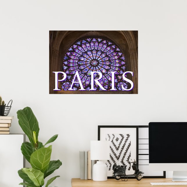 Affiche Cathédrale Notre-Dame | Paris, France (Bureau à domicile)
