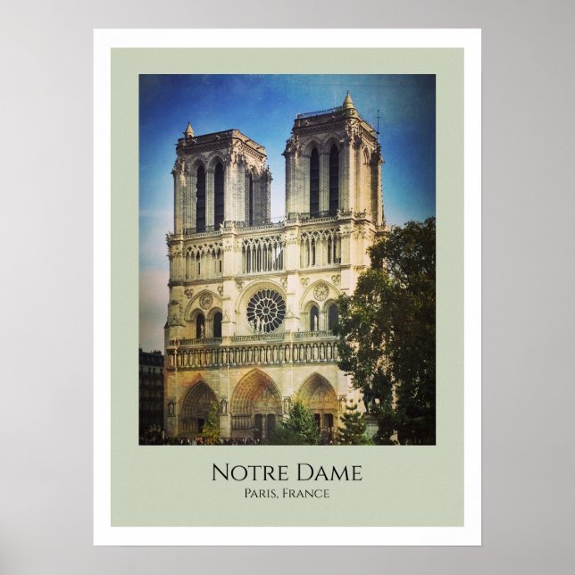 Affiche Cathédrale Notre-Dame, Paris, France (Devant)