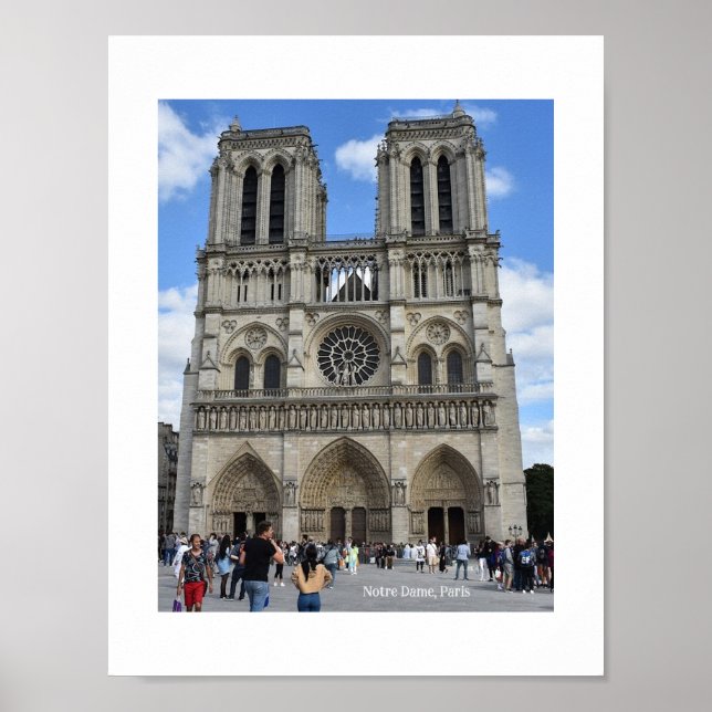 Affiche Cathédrale Notre-Dame, Paris, France (Devant)