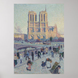 Affiche Cathédrale Notre-Dame Paris France Peinture