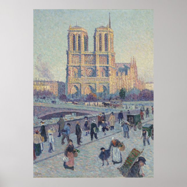 Affiche Cathédrale Notre-Dame Paris France Peinture (Devant)