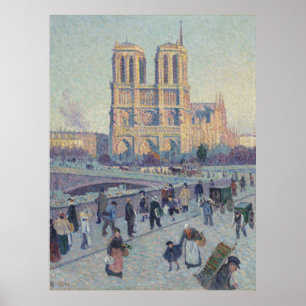 Affiche Cathédrale Notre-Dame Paris France Peinture
