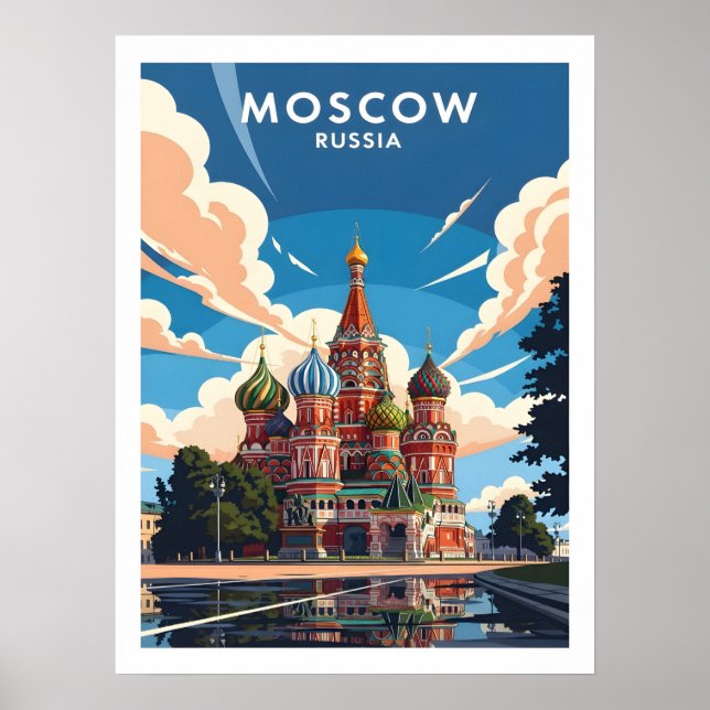 Affiche Cathédrale Saint-Basile de Moscou (Devant)