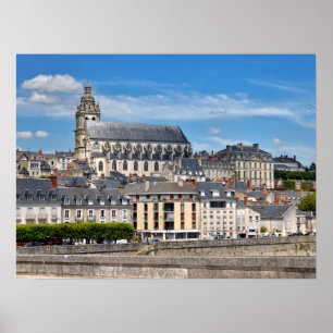 Affiche Cathédrale Saint-Louis à Blois en France Carte pos