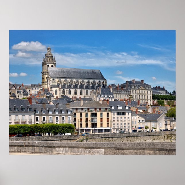 Affiche Cathédrale Saint-Louis à Blois en France Carte pos (Devant)