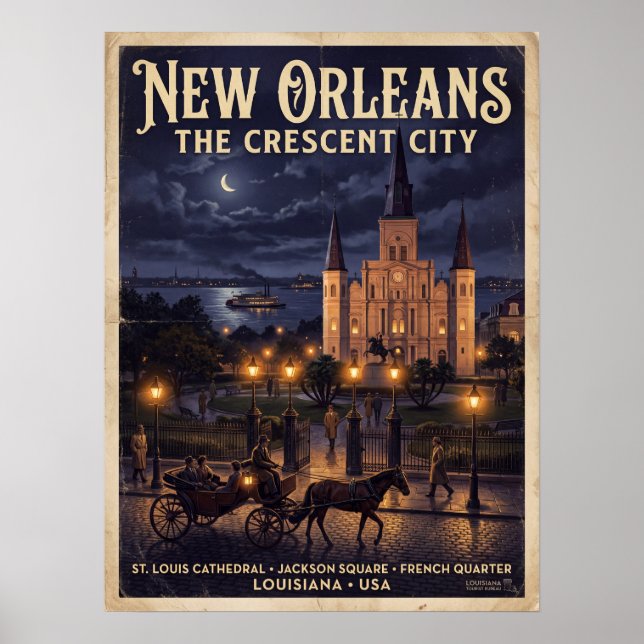Affiche Cathédrale Saint-Louis de La Nouvelle-Orléans Jack (Devant)