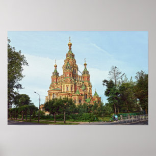 Affiche Cathédrale Saint Pierre et Paul, Peterhof, Russie