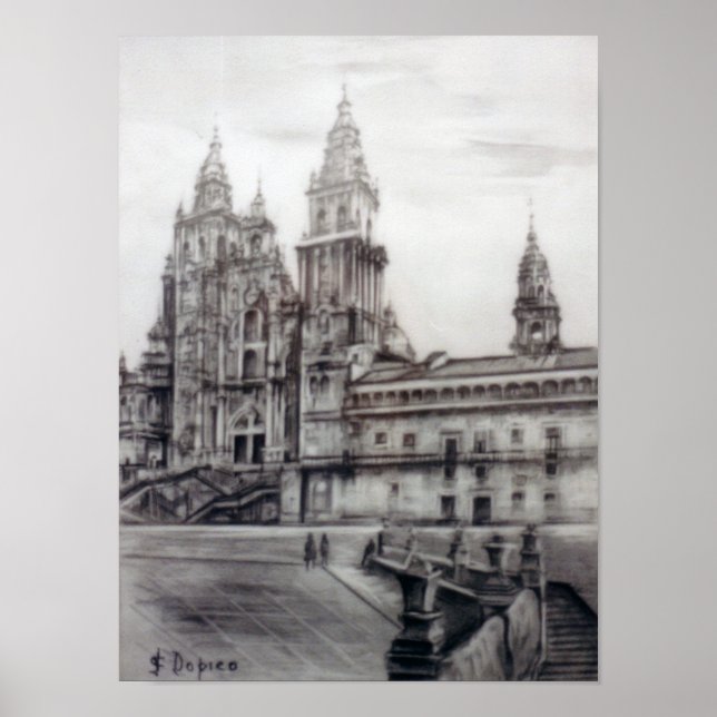 Affiche Cathédrale Santiago de Compostela (A La Corogne) (Devant)