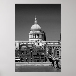 Affiche Cathédrale St Pauls Londres Angleterre Royaume-Uni