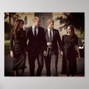Affiche Catherine William Harry Meghan Long Walk 2022