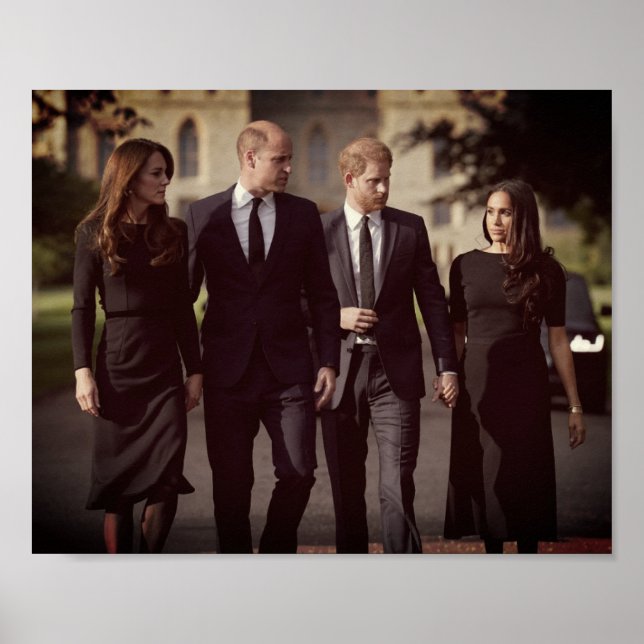 Affiche Catherine William Harry Meghan Long Walk 2022 (Devant)