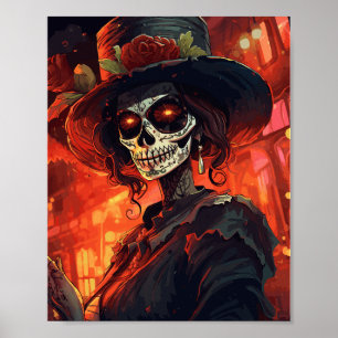 Affiche Catrina de La Calavera