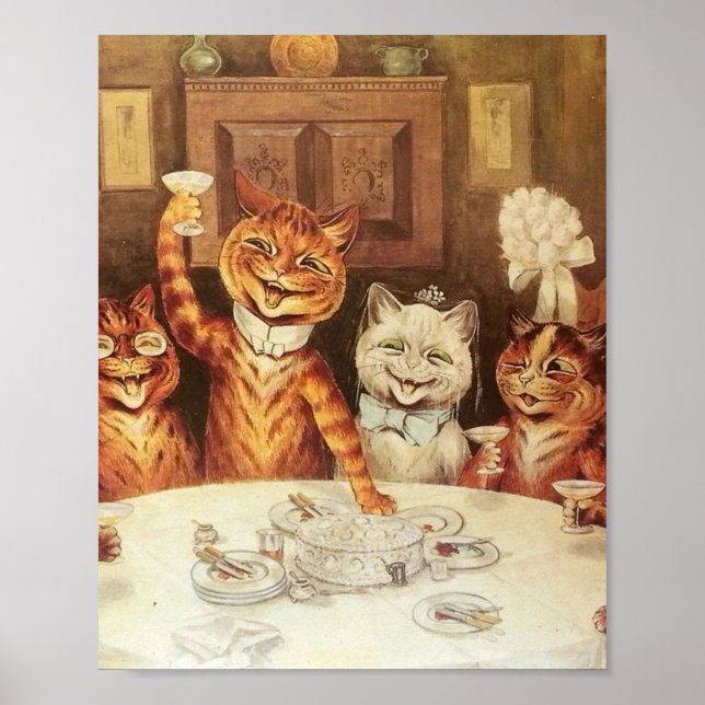 Affiche Cats de la fête de Louis Wain (Devant)