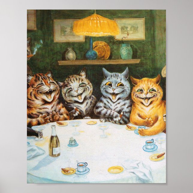 Affiche Cats de la fête de Louis Wain (Devant)