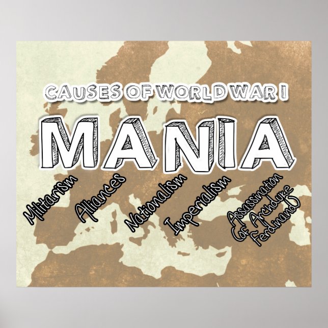 Affiche Causes de la Première Guerre mondiale (Devant)
